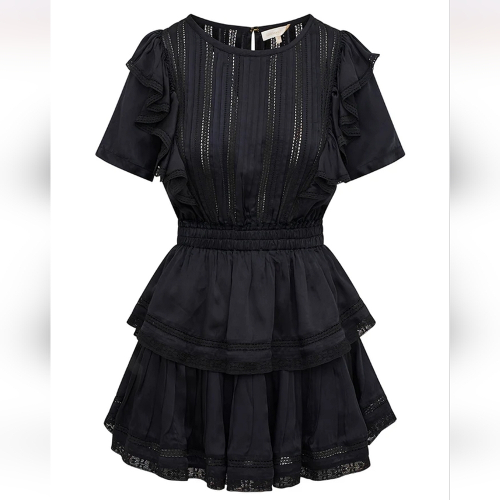 NWT LoveShackFancy Natasha Ruffle Mini Dress